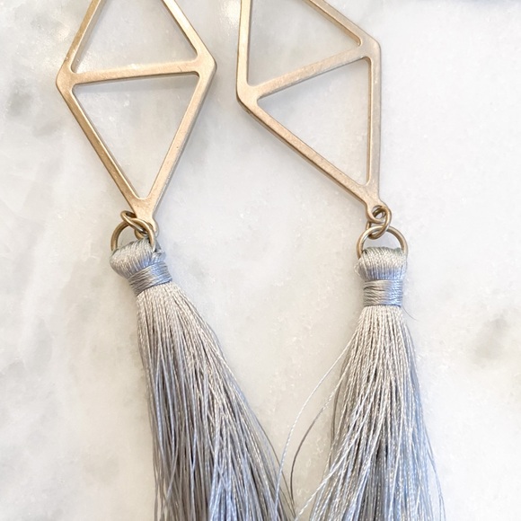 Gray Tassel Fringe Earring Bundle - Picture 3 of 4